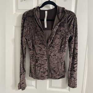 Lululemon Hooded Defined Crushed Velvet Brown Special Edition